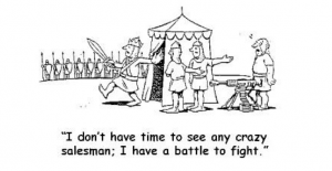 Crazy Salesman Cartoon