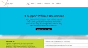 Lifeline IT Video Overlay - screenshot of their website homepage