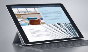 A tablet device showing the Lonic website