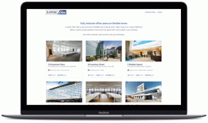 Lonicflex website shown on laptop