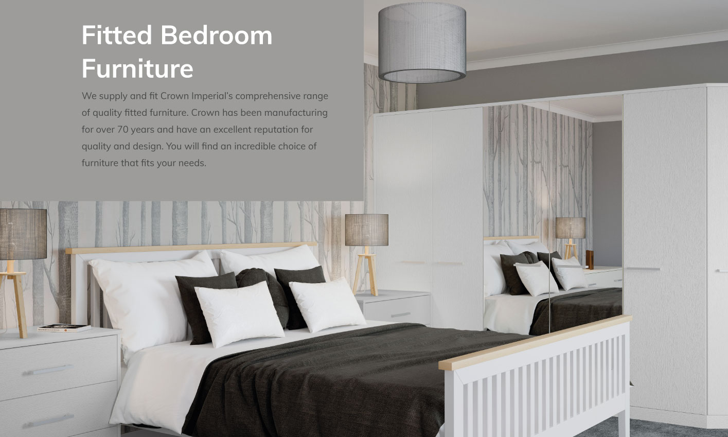 A view of a modern bedroom with MHB fitted furniture