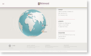 Screenshot showing the Richmond Associates Contact Us page
